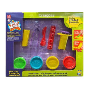 Kit Diver Massa Criações Massinha De Modelar Divertoys