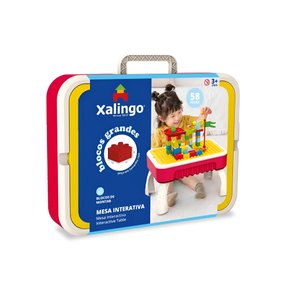Mesa Interativa para Montar Blocos 58 Peças Xalingo