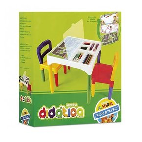 Mesinha Didática Infantil com 2 Cadeiras Poliplac