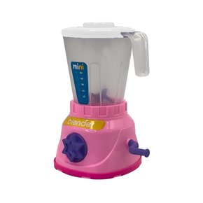 Mini Liquidificador Com Manivela Rosa Claro Bs Toys