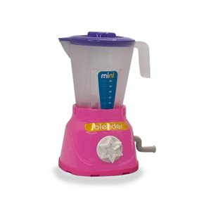 Mini Liquidificador Com Manivela Rosa Pink Bs Toys