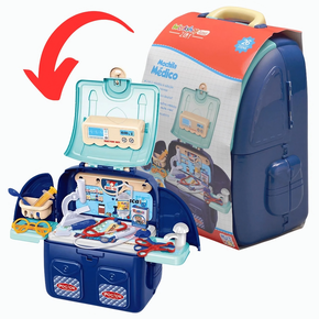 Mochila Kit Médico Infantil Workshop Multikids