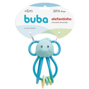Mordedor e Chocalho Elefantinho Azul Buba