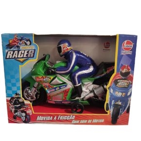 Moto Racer Movida a Fricção Verde Lider