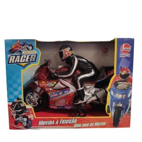 Moto Racer Movida a Fricção Vermelho Lider