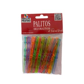 Palito Decorativo Duplo Neon Brilha No Escuro C/50 Unidades