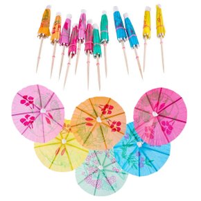 Palito Decorativo Guarda Chuva C/12 Unidades Silver Festas