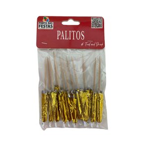 Palito Decorativo Sombrinha Metalizada C/12 Unidades