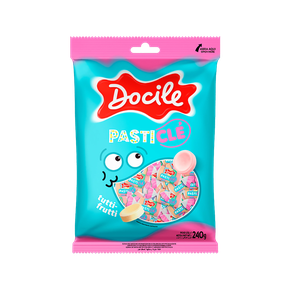Pastilha Chiclete Pasticlé C/100 Unidades 240g Docile Pastilha Chiclete Pasticlé C/100 Unidades 240g Docile