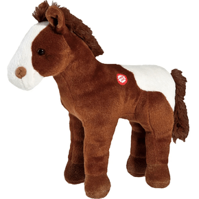 Pelúcia Cavalinho Com Som Marrom Escuro Buba