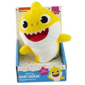 Pelúcia Musical Baby Shark Tubarão Amarelo Sunny