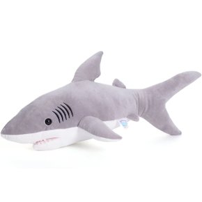 Pelúcia Tubarão Branco Coleção Água 55cm