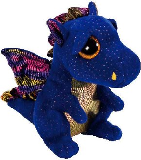 Pelúcia Ty Beanie Boos Dragão Azul Saffire 15cm Toyng