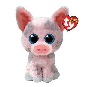 Pelúcia Ty Beanie Boos Porquinho Rosa Hambone 15cm Toyng