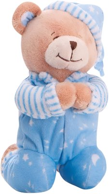 Pelúcia Ursinho Que Reza Azul 25cm Buba