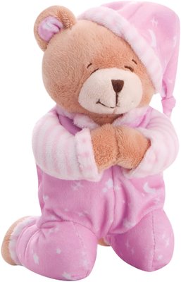 Pelúcia Ursinho Que Reza Rosa 25cm Buba