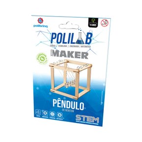 Pêndulo De Newton Em Madeira Polilab Maker Polibrinq
