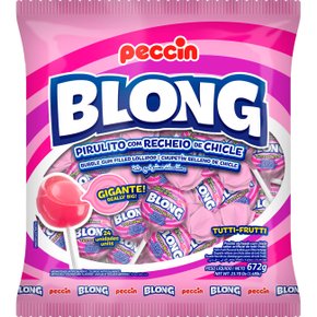 Pirulito Blong Com Recheio Tutti Frutti C/24 Unidades 672g Peccin