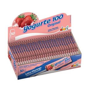 Pirulito Mastigável Yogurte 100 Original C/50 Unidades 560g Dori