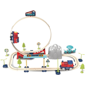 Pista Estação De Trem Com Looping 65 peças Zippy