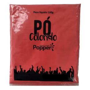Pó Colorido Vermelho 100g Popper