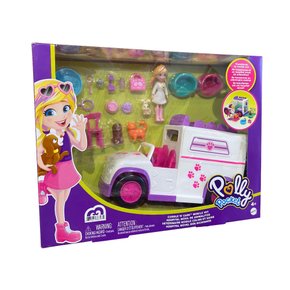 Polly Pocket Van Hospital Móvel dos Bichinhos Mattel