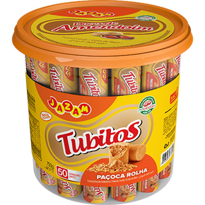 Pote de Paçoca Tubitos 750g Jazam