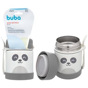 Pote Térmico Inox Gummy Panda Off White Buba
