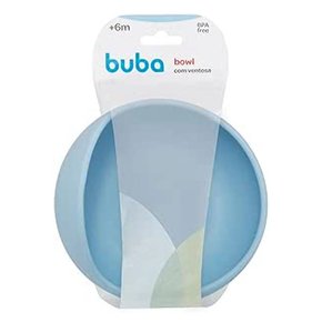 Pratinho Bowl em Silicone com Ventosa Azul Buba