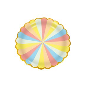 Prato De Papel Colorido Candy 18cm C/8 Unidades Make+
