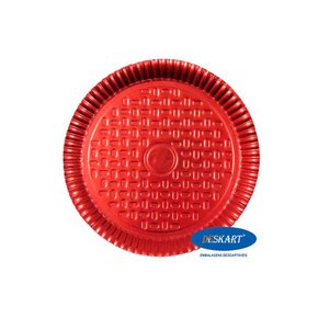 Prato Redondo Laminado Vermelho Número 5 Deskart