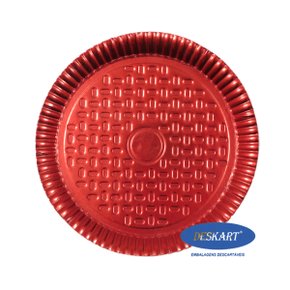 Prato Redondo Laminado Vermelho Número 7 Deskart
