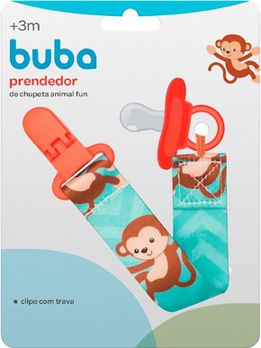 Prendedor de Chupeta Macaco Animal Fun Buba