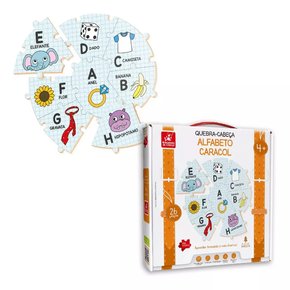 Quebra-Cabeça Alfabeto Caracol Brincadeira de Criança