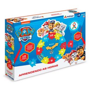 Quebra Cabeça Aprendendo as Horas Patrulha Canina Xalingo