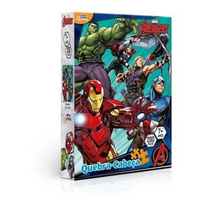 Quebra-cabeça Avengers Marvel 200 Peças Toyster Quebra-cabeça Avengers Marvel 200 Peças Toyster