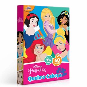 Quebra-Cabeça Princesas Disney 60 Peças Toyster Quebra-Cabeça Princesas Disney 60 Peças Toyster