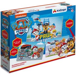 Quebra Cabeça Progressivo Patrulha Canina Xalingo