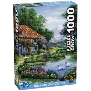 Quebra Cabeça Recanto dos Cisnes 1000 Peças Grow