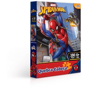 Quebra-Cabeça Spiderman Marvel 100 Peças Toyster Quebra-Cabeça Spiderman Marvel 100 Peças Toyster