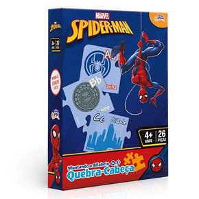 Quebra-Cabeça Spiderman Montando o Alfabeto 26 Peças Toyster Quebra-Cabeça Spiderman Montando o Alfabeto 26 Peças Toyster
