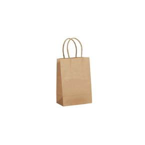Sacola De Papel Kraft Pardo 14x08x16cm C/10 Unidades