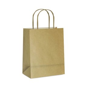 Sacola De Papel Kraft Pardo 18x09x22cm C/10 Unidades