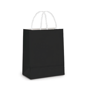 Sacola De Papel Preta 18x09x24cm C/10 Unidades