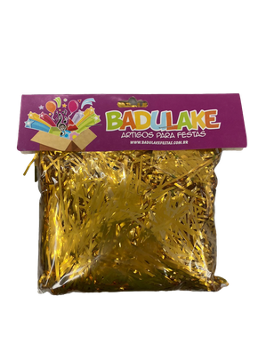 Saquinho de Papel Picado Dourado Metalizado 20g Badulake