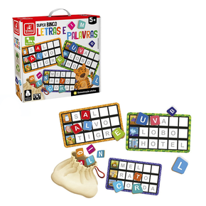 Super Bingo Educativo Letras E Palavras Brincadeira de Criança