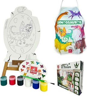 Super Kit Pintura Dinossauros Brincadeira de Criança
