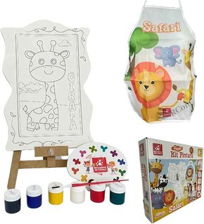 Super Kit de Pintura Safári Brincadeira de Criança