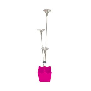 Suporte Para Balões Cachepot Rosa Pink C/3 Hastes