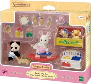 Sylvanian Families Caixa de Brinquedos Bebê Coelho Neve e Bebê Panda
